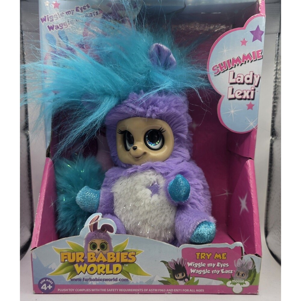 Fur Babies World Shimmie Lady Lexi Plush Doll Wiggle Eyes Waggle Ears Toy